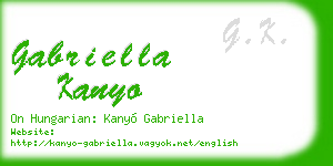 gabriella kanyo business card